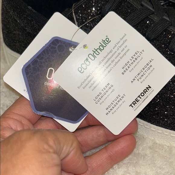 NWOB Tretorn Sparkling Black Sneakers - Picture 11 of 12